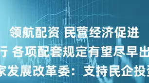 领航配资 民营经济促进法即将施行 各项配套规定有望尽早出台 国家发展改革委：支持民企投资新兴产业未来产业